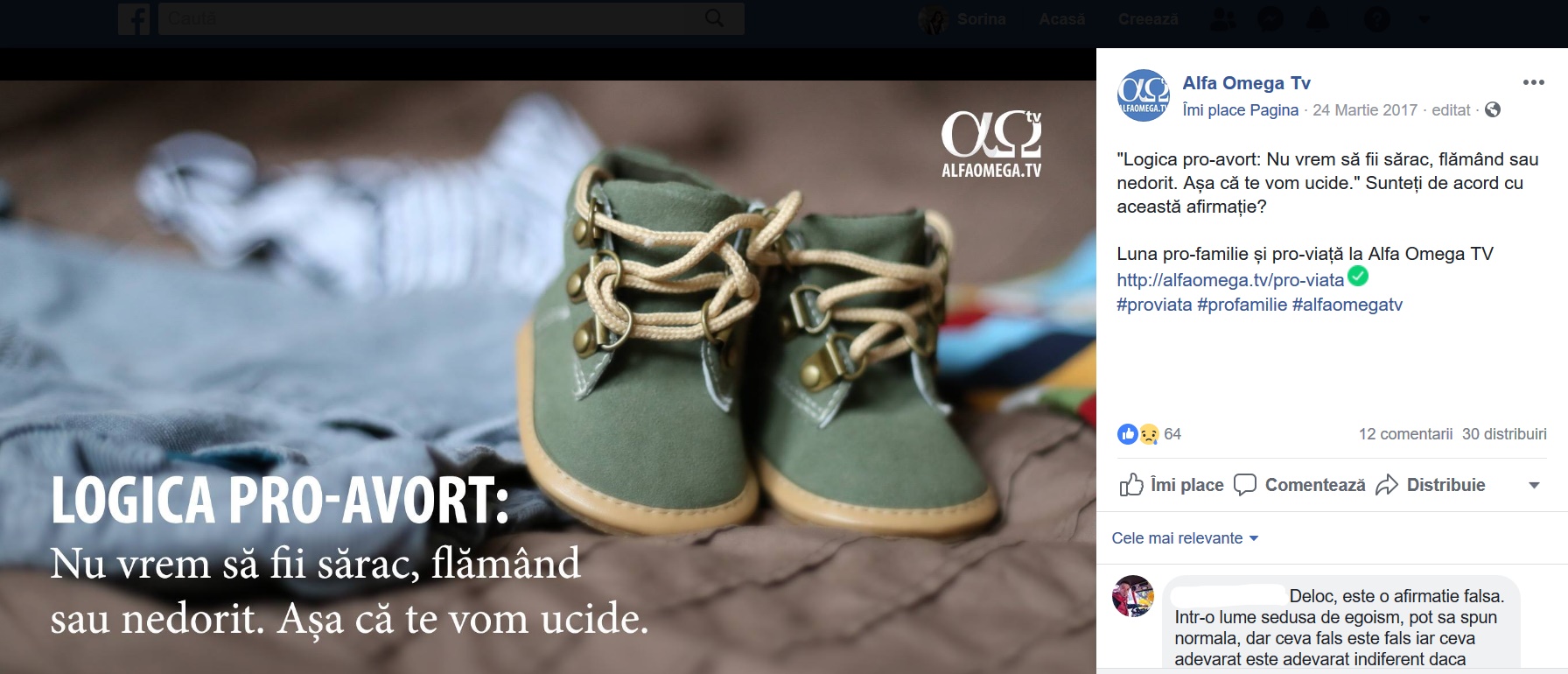 Logica pro-avort: Nu vrem sa fii sarac, flamand sau nedorit. Asa ca te vom ucide