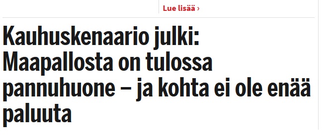 Otsikko ilmastonmuutoksesta