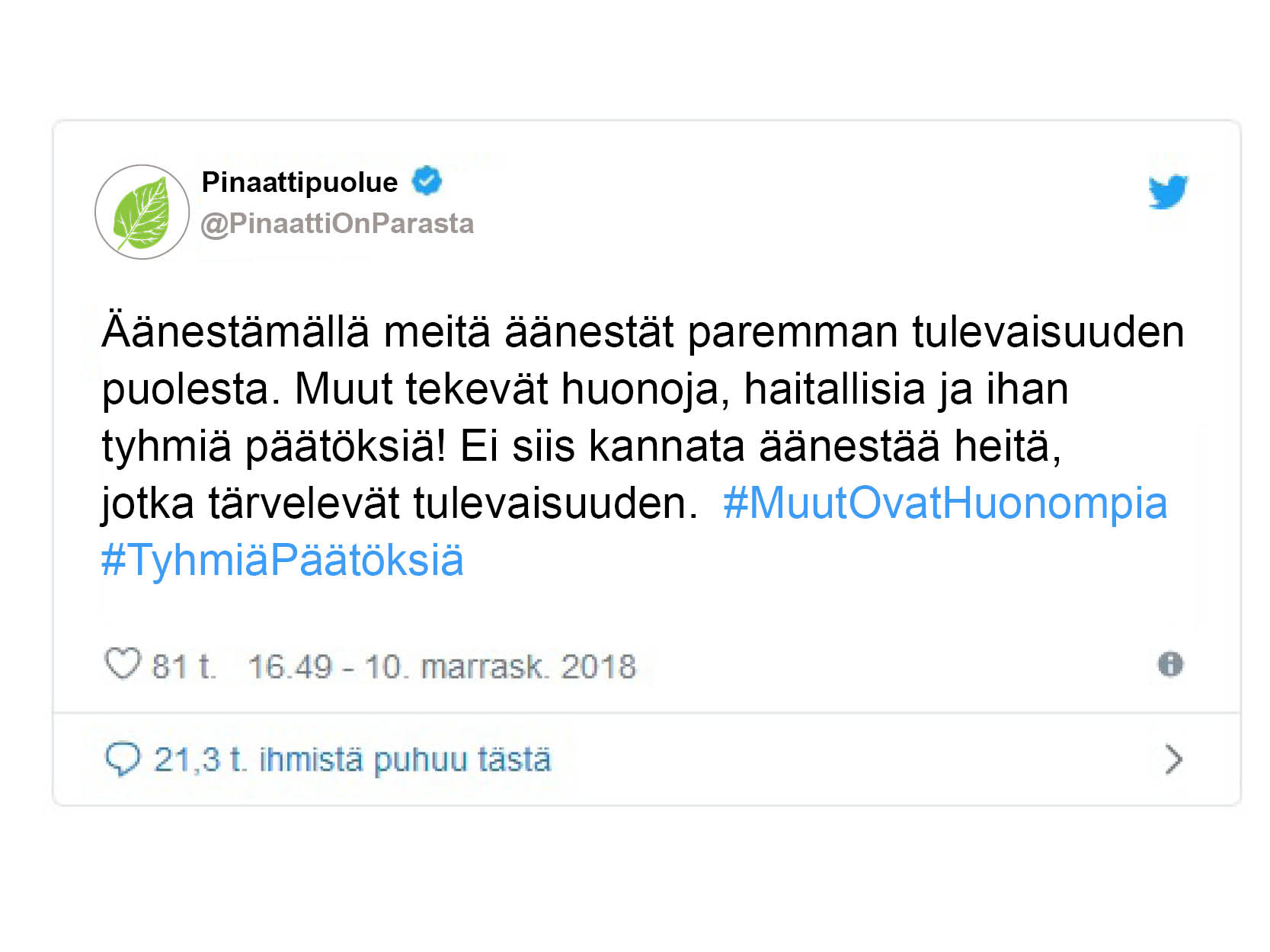 twiitti mustamaalaus
