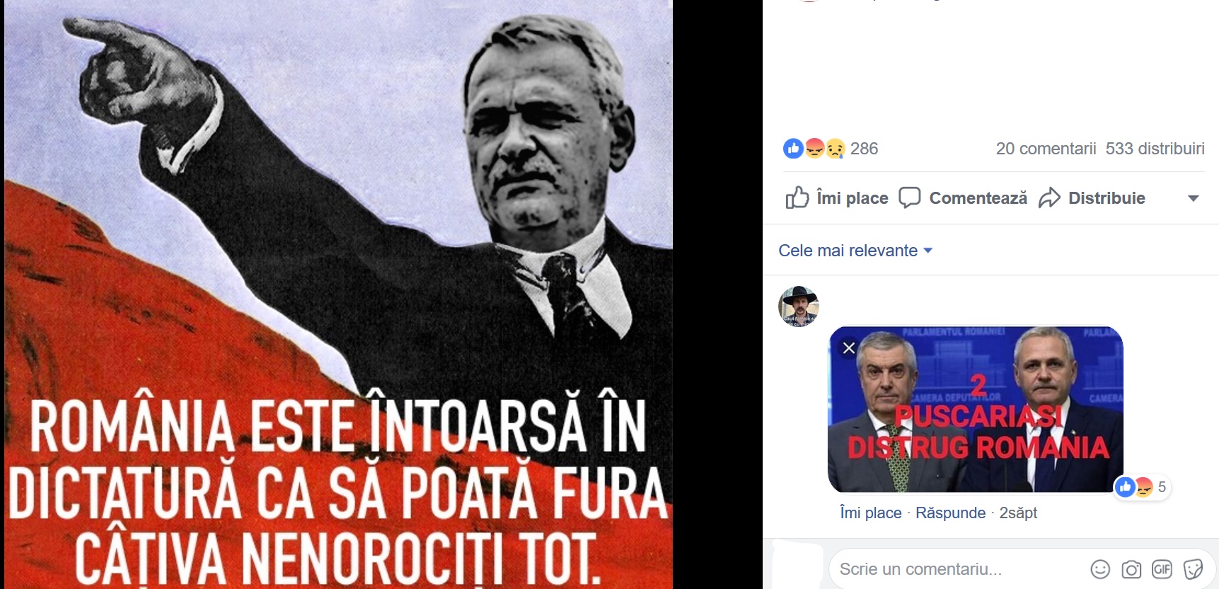 Dragnea este prezentat ca fiind Lenin