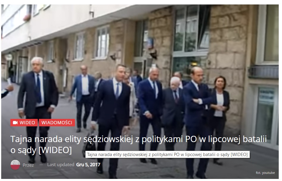 Tajna narada elity sędziowskiej z politykami PO