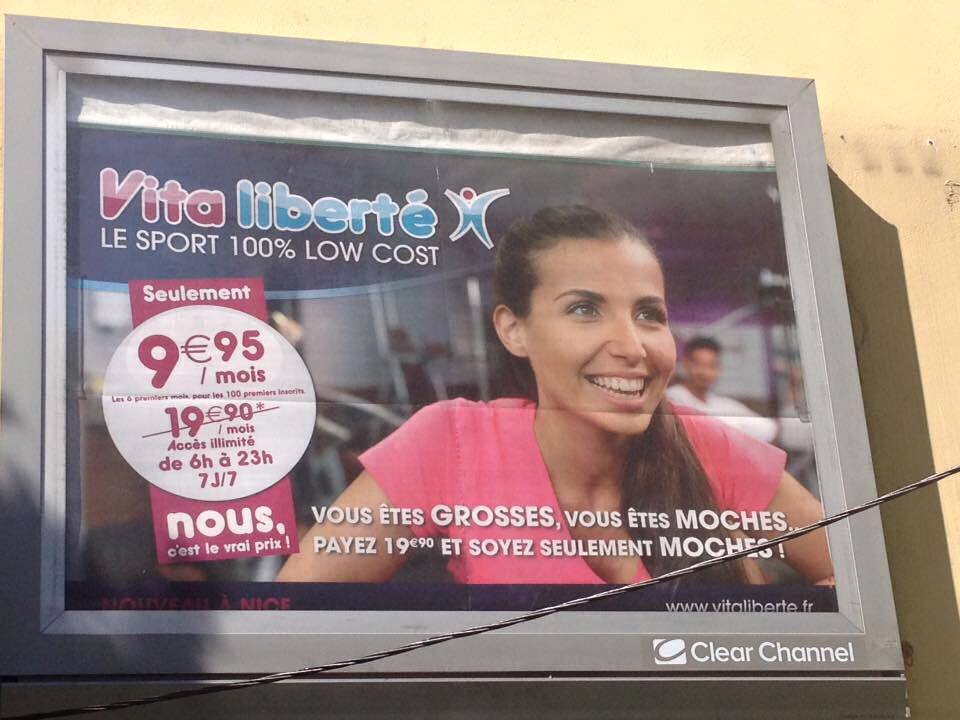 vous êtes grosses vous êtes moches, payes 19,99e et soyez juste moches