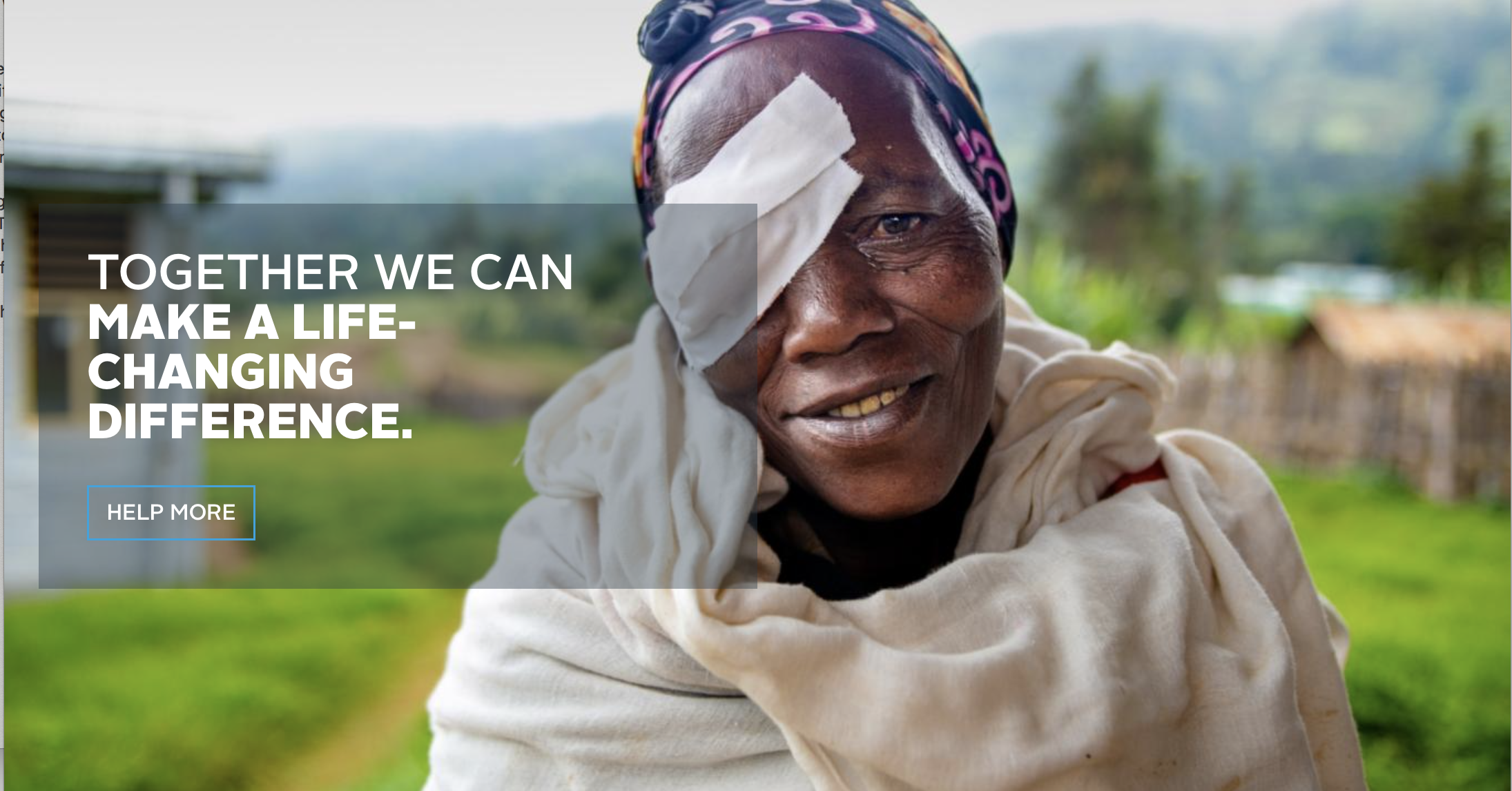 It is an advertisement made by Orbis to persuade people to donate money to help people who suffer from eye disease