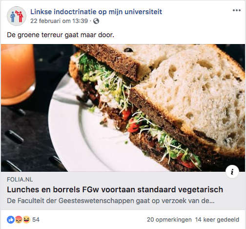 Vegetarische maaltijden = de groene terreur?