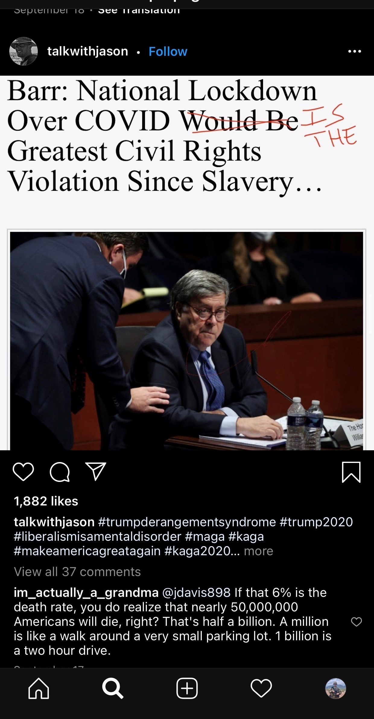 National Lockdown Over Covid Is the Greatest Civil Rights Violation Since Slavery 