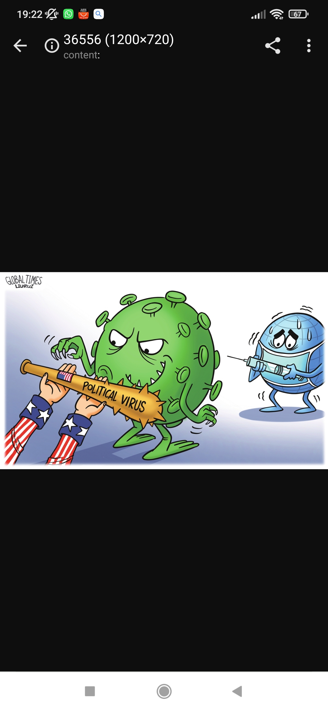 Acesta imagine arată cum informațiile despre virusul covid-19 sunt manipulate de politicieni