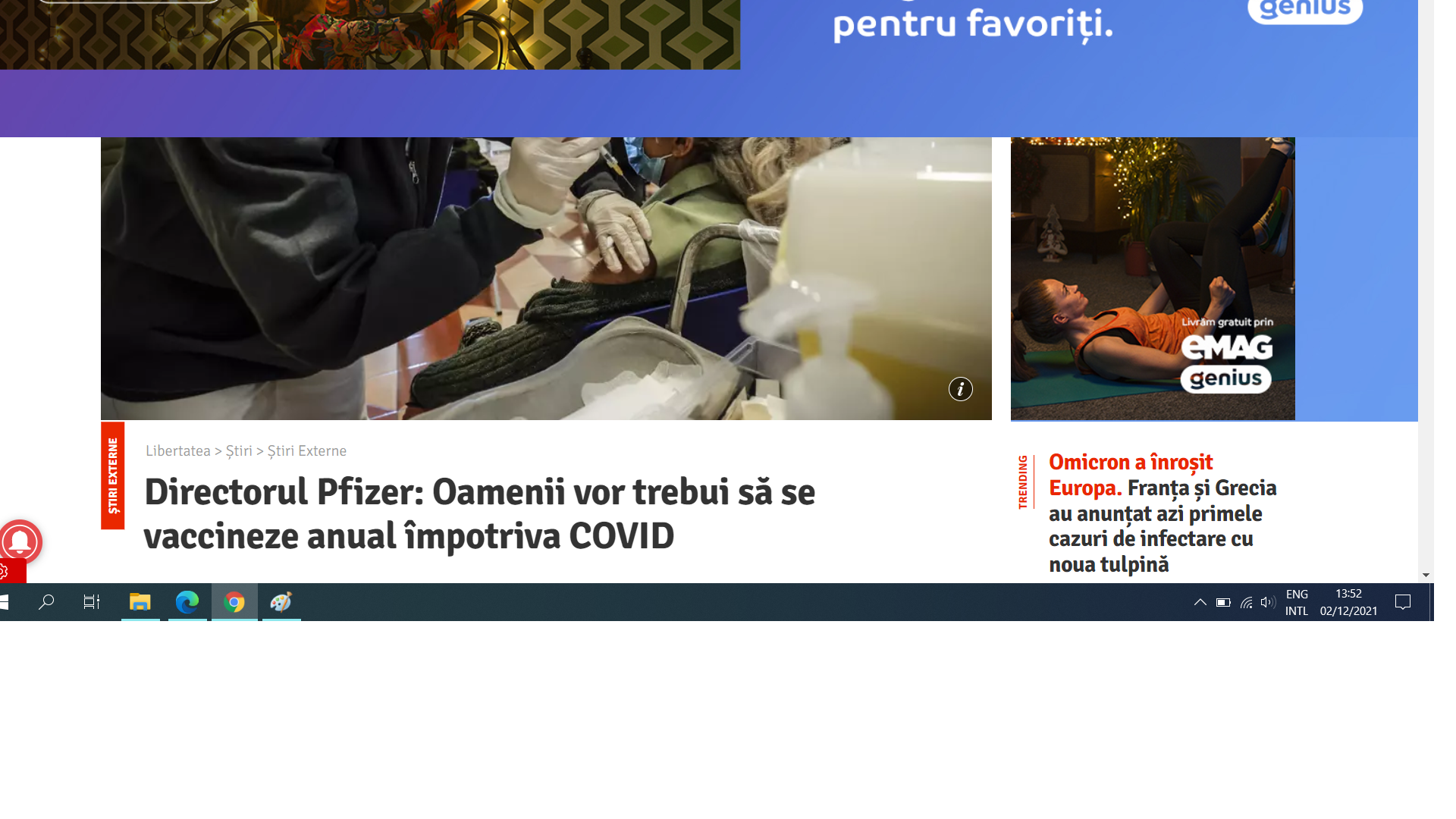 Vaccinarea anti Covid 19 va avea loc anual pentru a le putea menține un nivel înalt de protecție.