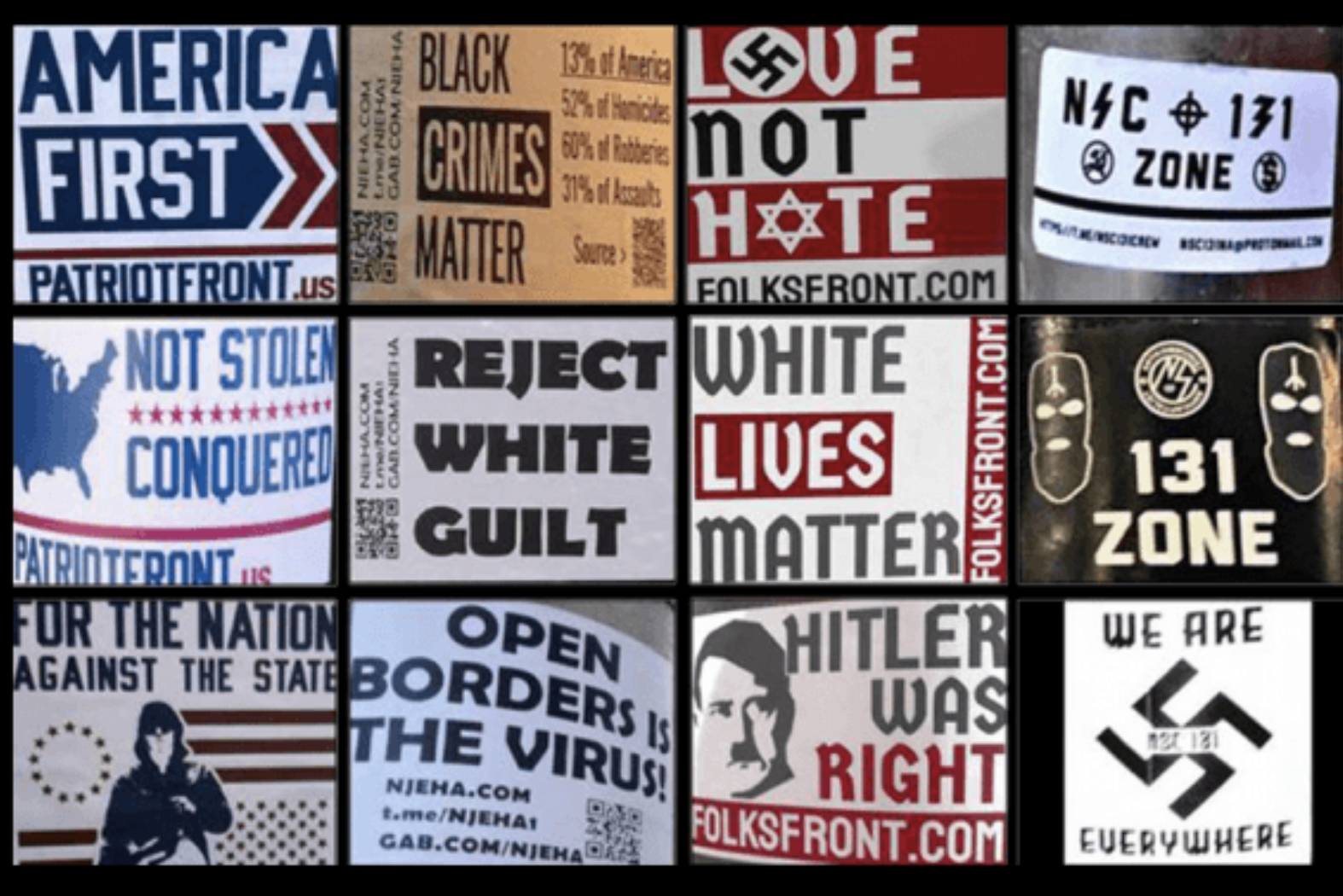 Patriot Front, New Jersey European Heritage Association, Folks Front, and the Nationalist Social Club