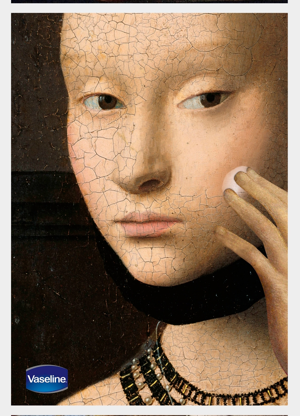 Woman using vaseline