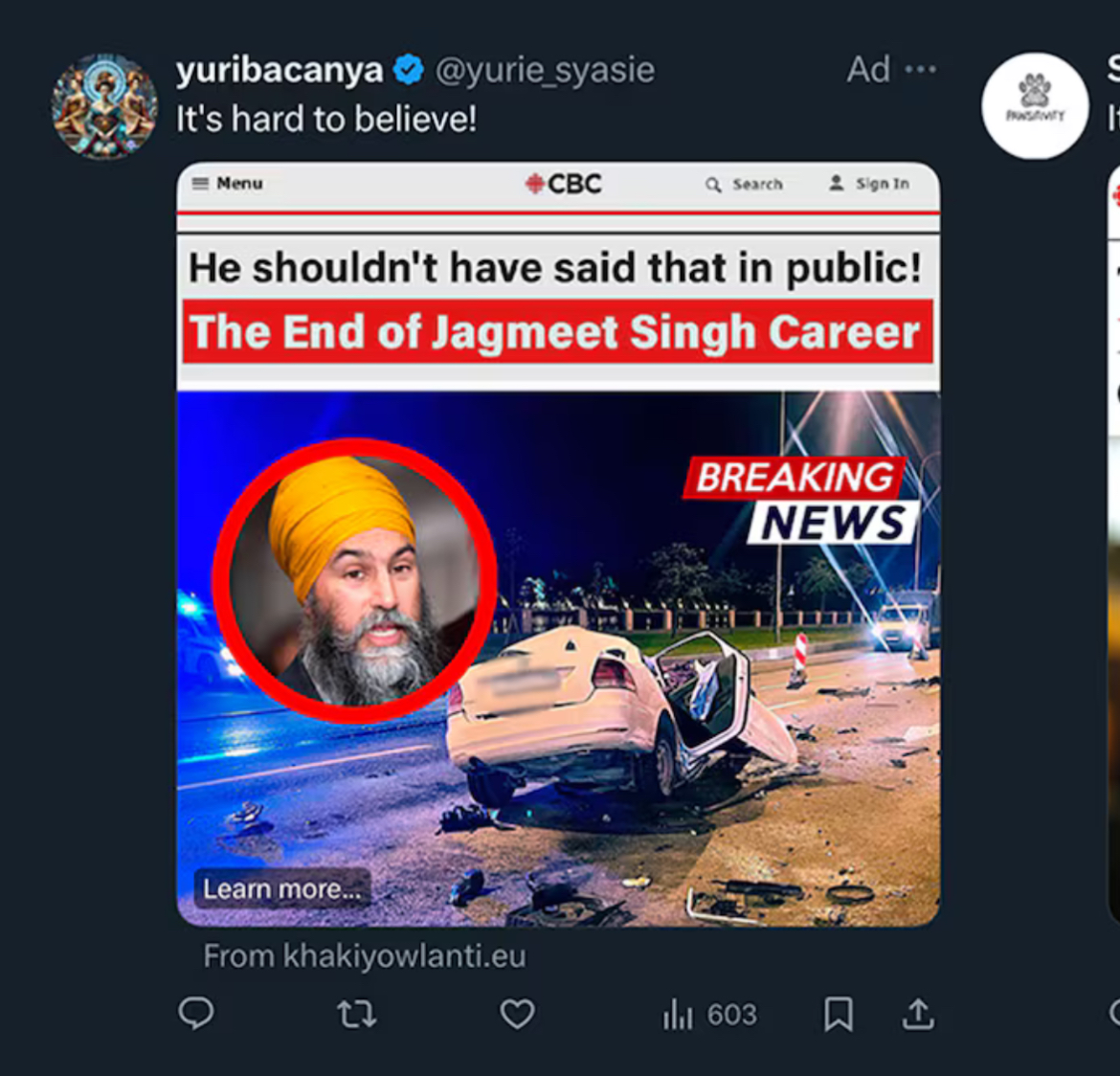 Canadian Politicians Targeted