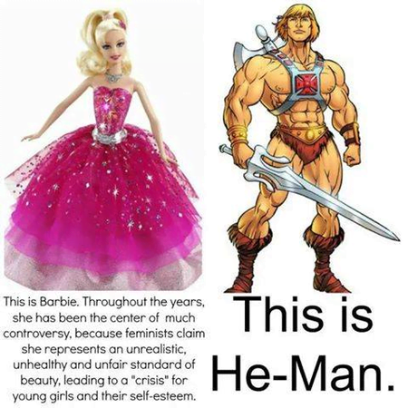 Barbie vs. He-Man