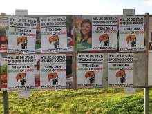 Affiches met slogan “Wil je de stad dood? Stem dan groen of rood”