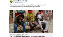 Tweet Vlaams Belang Kortrijk
