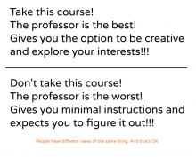 People have different views of the same thing. And that's OK.