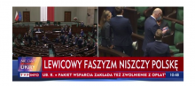 Taki pasek pojawił się w TVP INFO 