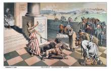 This image shows that immigrants from Germany, Italy, and Russia were unwelcome in the United States. 