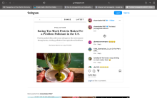 Eating too much protein can make urine a pollutant in the US.